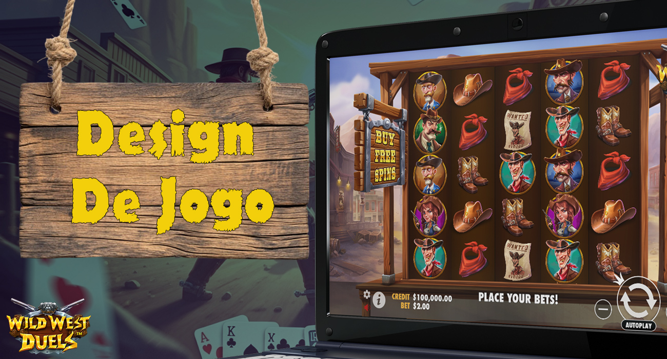 O design de Wild West Duels é como uma cena de um faroeste clássico.